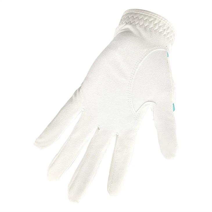 Custom Ladies Compression-Fit Synthetic Golf Glove With Green Printing