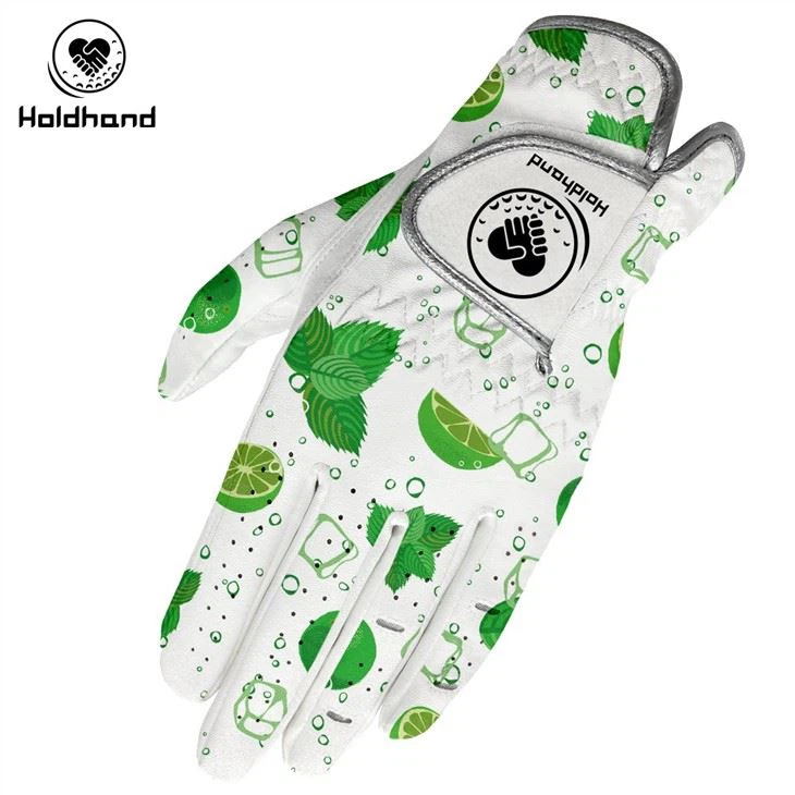 Fantastic Purple Flower Golf Glove Custom Logo Microfiber Leather Glove